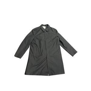 Find. Long Black Trench coat Jacket SZ 3XL Minimalist Casual Overcoat